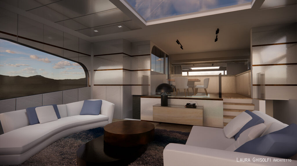 Living room. Catamarano dal design innovativo per abitare il mare